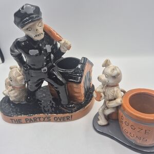 Yankee Candle Boney Bunch 2016 Figurine The PARTY IS OVER and Booze Hound